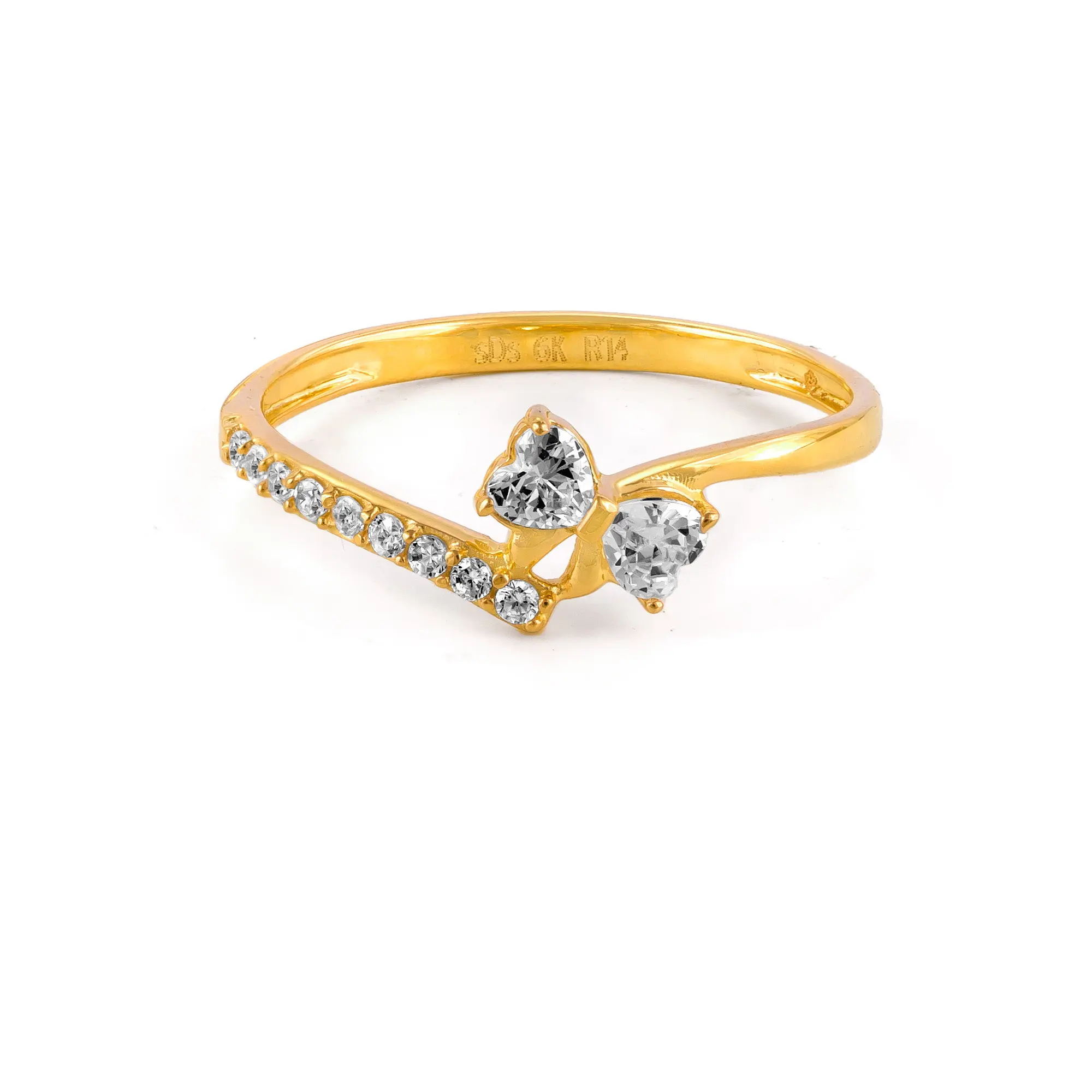 Custom butterfly-inspired gold ring