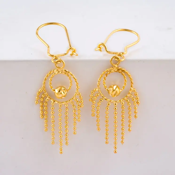 Gold drop earrings