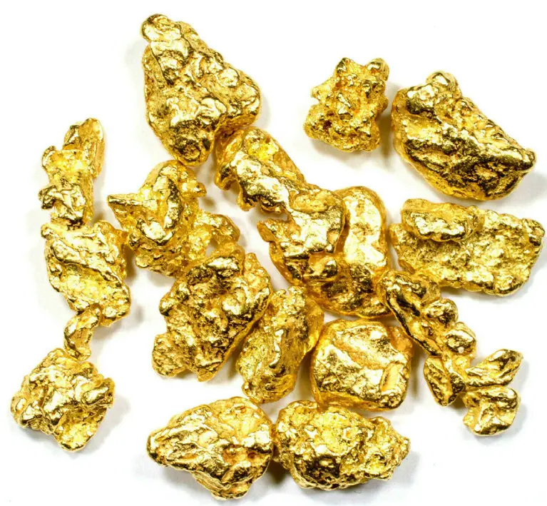 Gold material pieces
