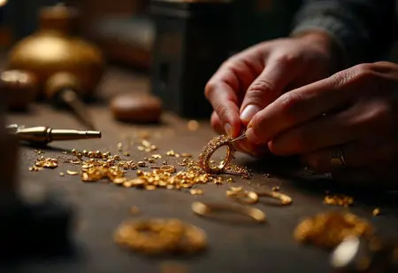 Gold jewellery manufacturing process